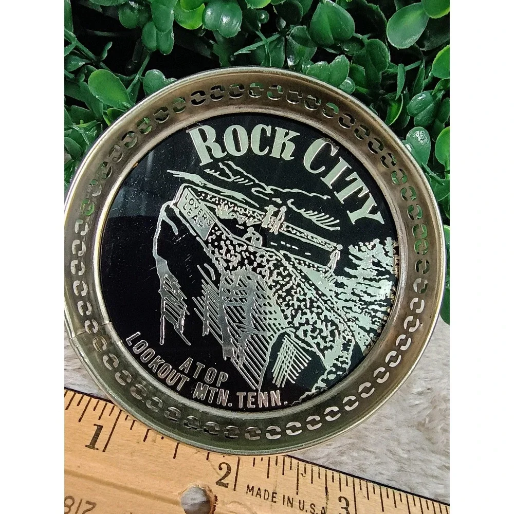 Vtg‎ Rock City Lookout Mountain Tennessee Souvenir Travel Coaster Trinket Dish